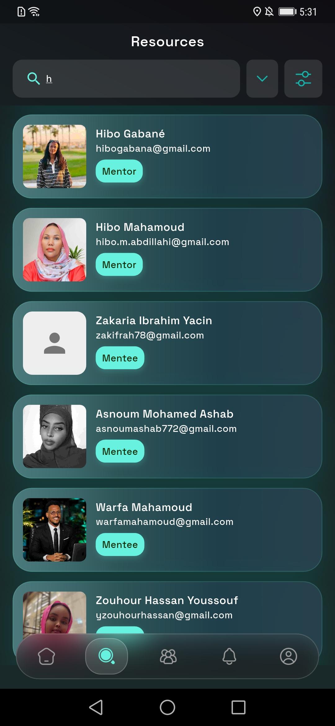 Mentor and mentee directory