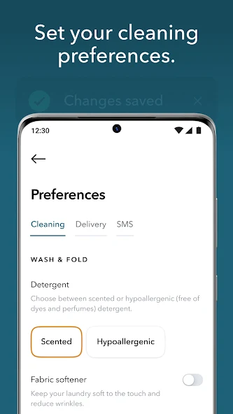 Set your cleaning preferences