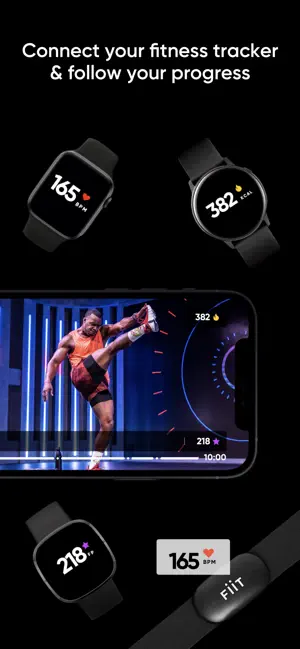Live class with heart-rate tracking