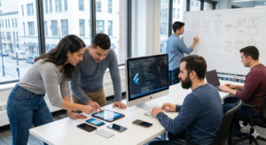 Flutter mobile app development team building cross platform application