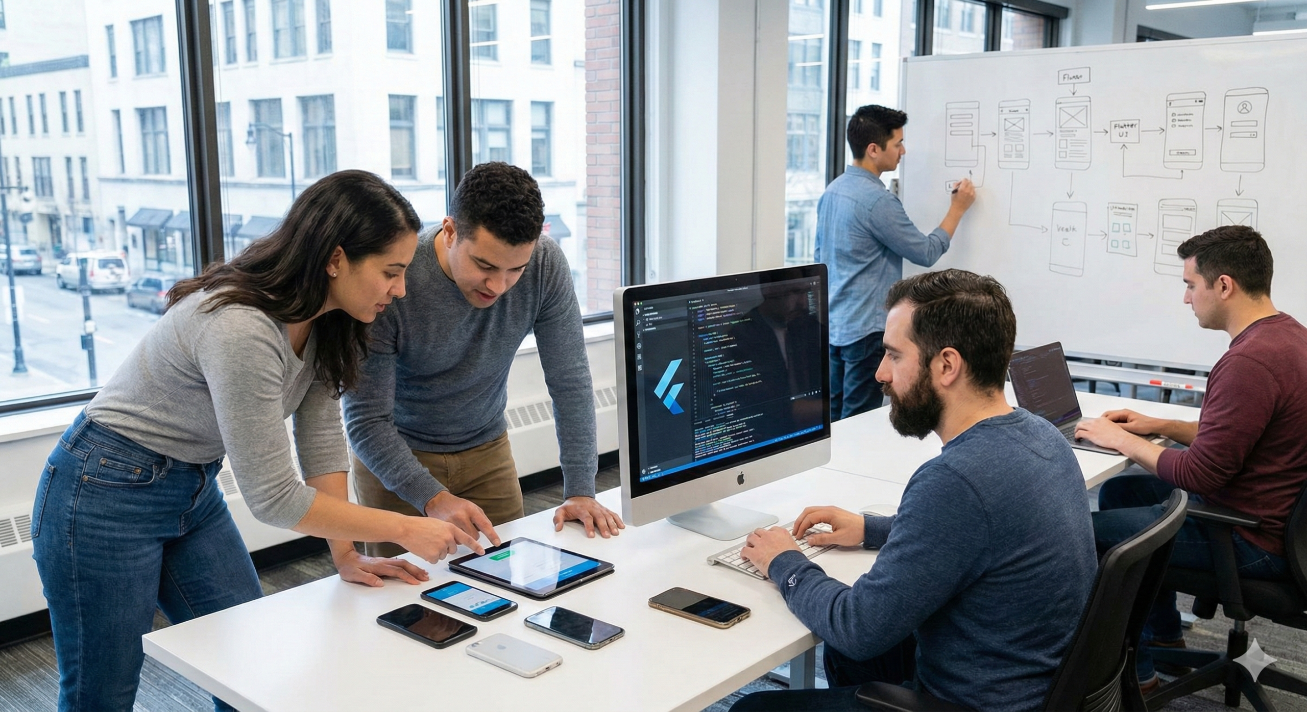 Flutter mobile app development team building cross platform application