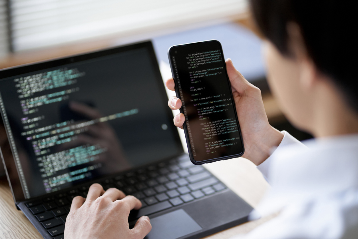 App developers designing a modern mobile application for business growth