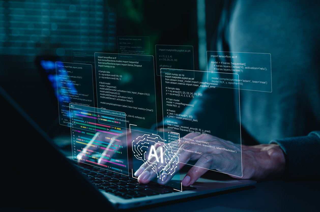 Artificial intelligence developers creating machine learning applications