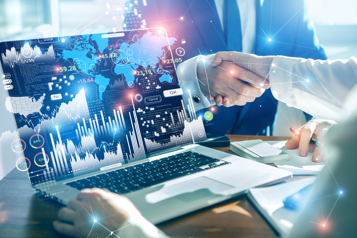 Data scientists developing enterprise AI solutions using machine learning
