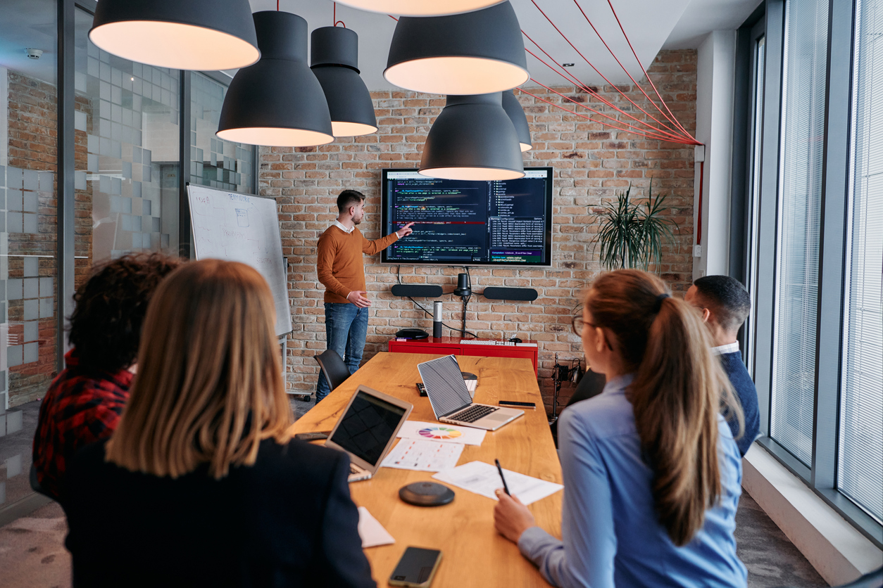 Remote development team collaborating with a US-based business