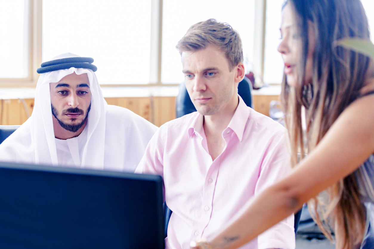 Software engineers collaborating on web application development