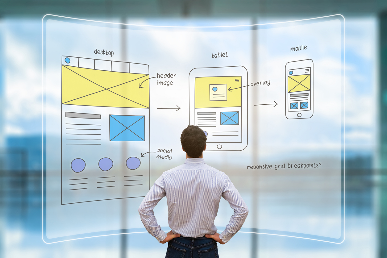 UIUX designer creating responsive web and mobile application interfaces